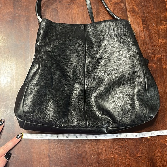 Coach hobo purse black leather, and blue interior - Picture 12 of 14